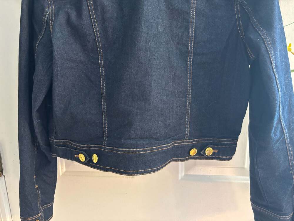 C. Wonder Dark Wash Denim Trucker Jacket with Gold Buttons - Picture 4 of 4
